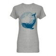 thumbnail image 1 of Big Whale Over The Earth Shaped T-Shirt Women -Image by Shutterstock, Female x-Large, 1 of 2