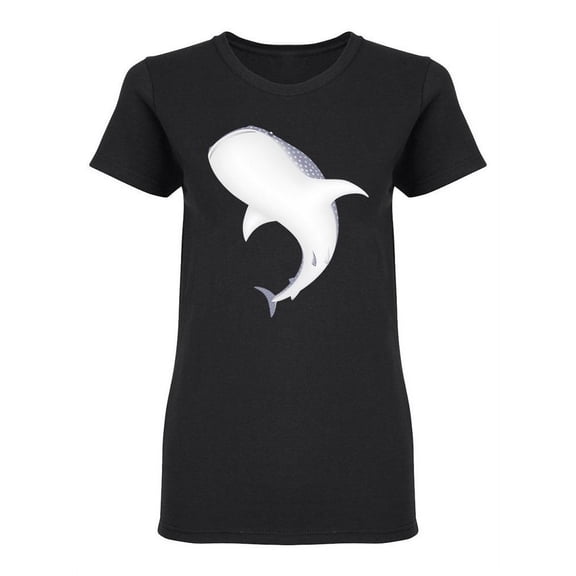 Big Whale Shark Graphic Shaped T-Shirt Women -Image by Shutterstock, Female Medium