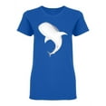 thumbnail image 1 of Big Whale Shark Graphic Shaped T-Shirt Women -Image by Shutterstock, Female Small, 1 of 2