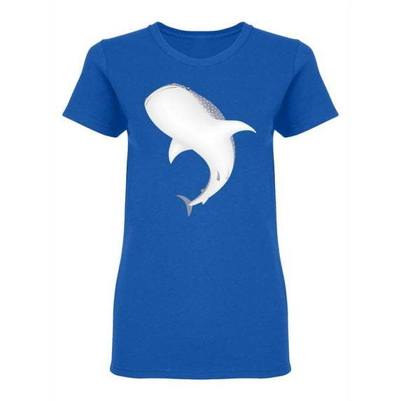 Big Whale Shark Graphic Shaped T-Shirt Women -Image by Shutterstock, Female Small