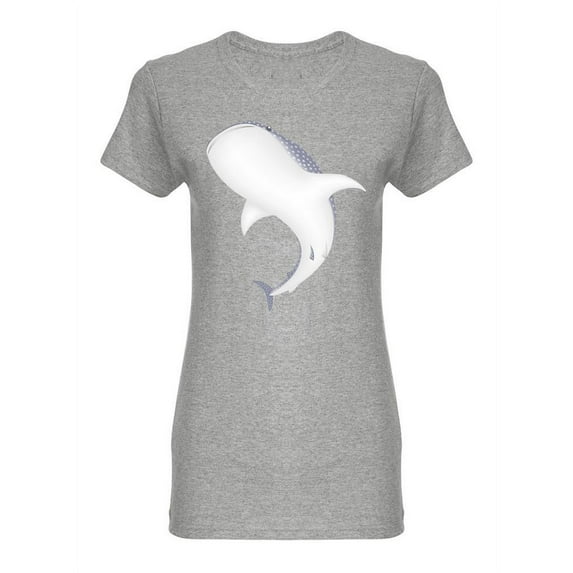 Big Whale Shark Graphic Shaped T-Shirt Women -Image by Shutterstock, Female x-Large