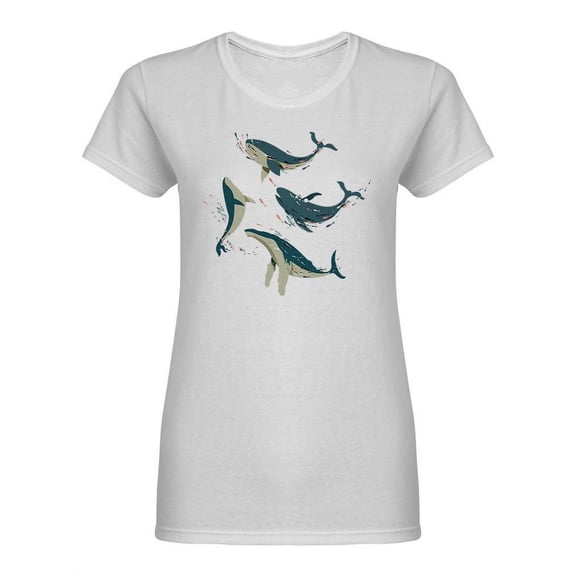 Big Whales Set Shaped T-Shirt Women -Image by Shutterstock, Female Small
