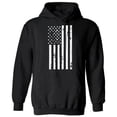 thumbnail image 1 of Big White American Flag 4th of July Unisex Hooded Sweatshirt - Happy Independence Day - Family Holiday Hoodie for Men and Women, 1 of 2