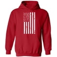 thumbnail image 1 of Big White American Flag 4th of July Unisex Hooded Sweatshirt - Happy Independence Day - Family Holiday Hoodie for Men and Women, 1 of 2