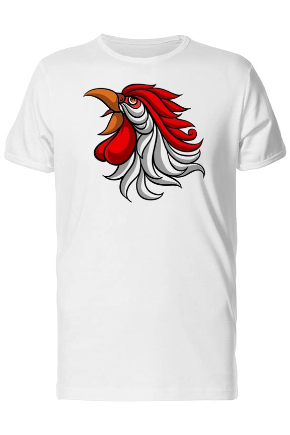 Big White Rooster Head Tee Men's -Image by Shutterstock