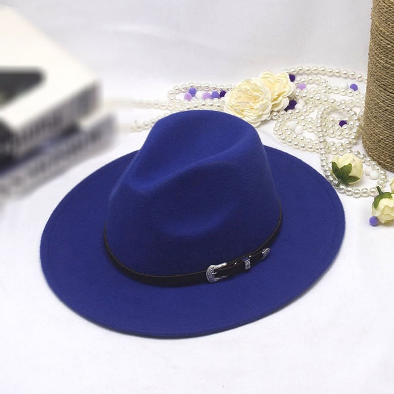 Big Wide Brim Fedora Hat for Men Women Outfits Western Hats Felt