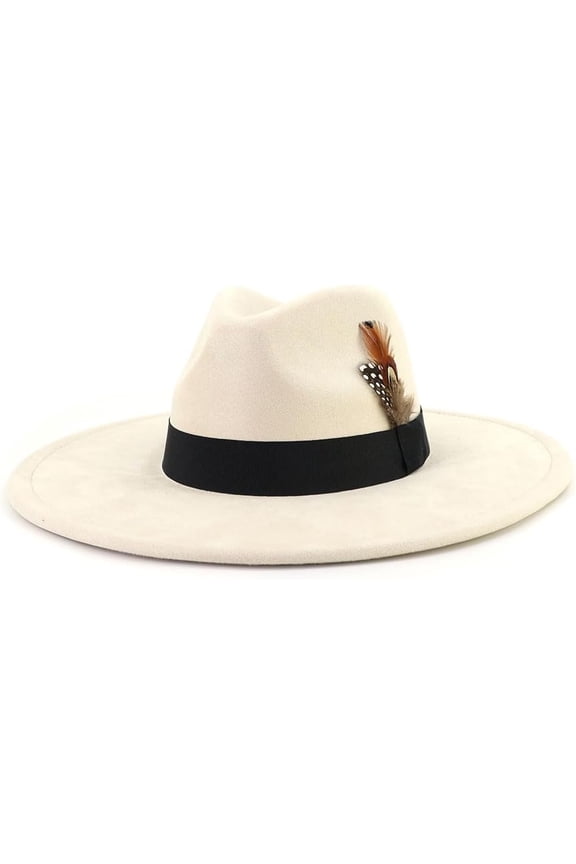 Big Wide Brim Fedora Hats for Women Men Western Large Suede Hat Panama Hat Outdoor Hats