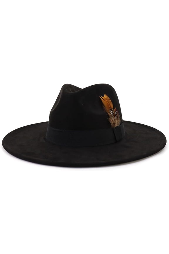Big Wide Brim Fedora Hats for Women Men Western Suede Hat Panama Hat Outdoor Hats