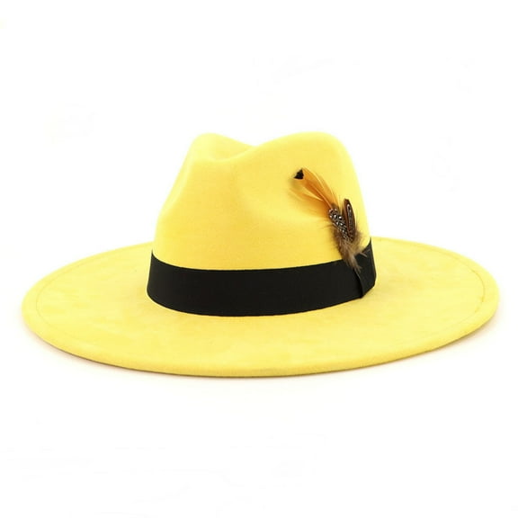 Big Wide Brim Fedora Hats for Women Men Western Suede Hat Panama Hat Outdoor Hats