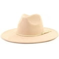 thumbnail image 1 of Big Wide Brim Fedora Hats for Women Men Western Suede Hats Large Felt Panama Hat Rancher Hat, 1 of 6