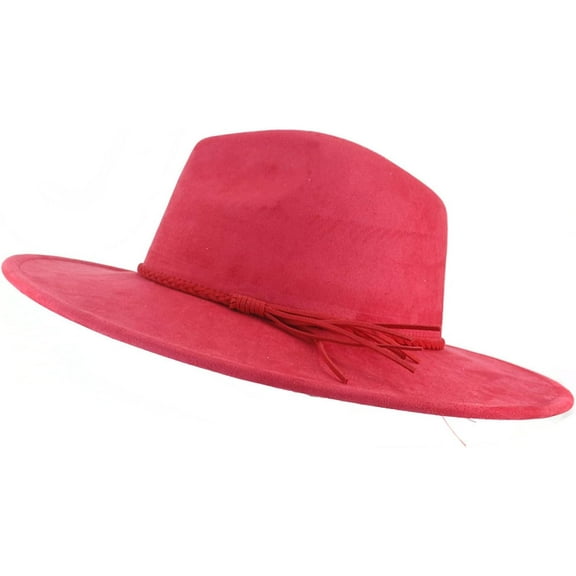 Big Wide Brim Fedora Hats for Women Men Western Suede Hats Large Felt Panama Hat Rancher Hat