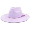thumbnail image 1 of Big Wide Brim Fedora Hats for Women Men Western Suede Hats Large Felt Panama Hat Rancher Hat, 1 of 6