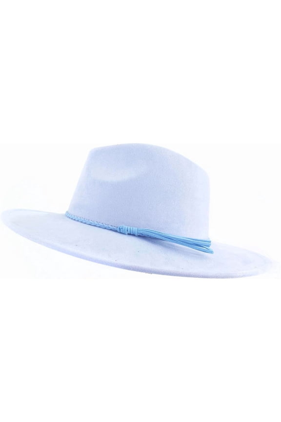 Big Wide Brim Fedora Hats for Women Men Western Suede Hats Large Felt Panama Hat Rancher Hat