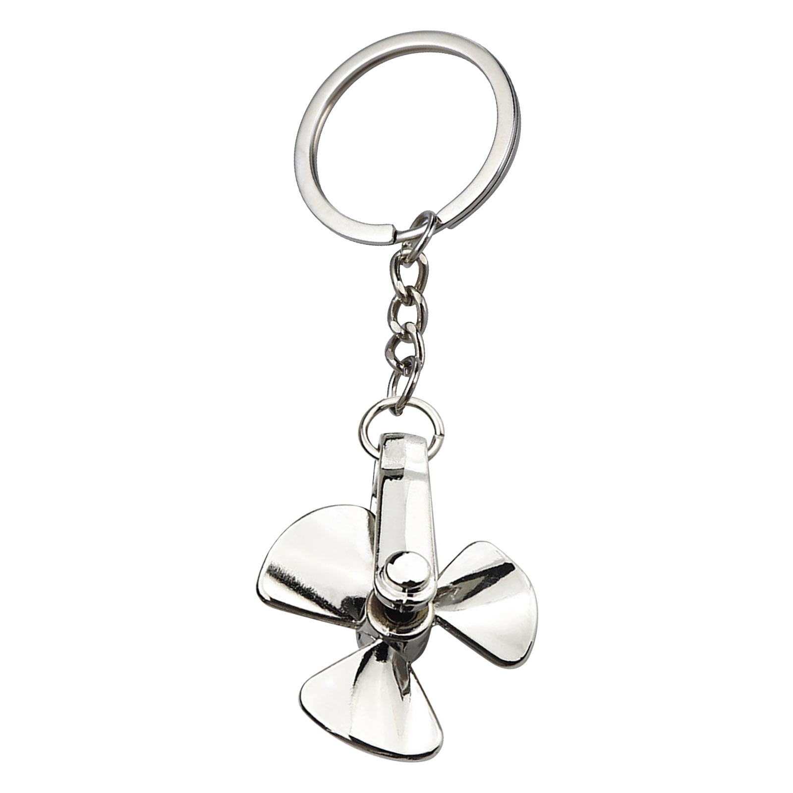 Big Windmill Rotating Metal Keychain Key Decoration Charm Chain Clip