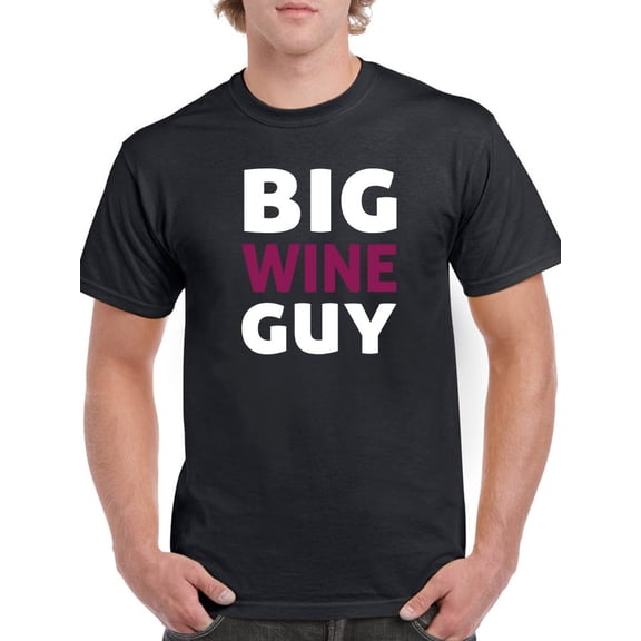 Big Wine Design Men T-Shirt, Male Large