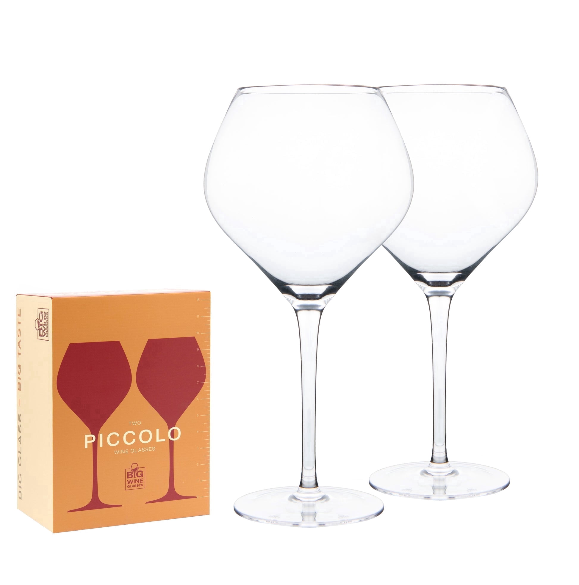 Big Wine Glasses Piccolo Large Wine Glasses Set of 2, 29 oz Oversized Crystal Wine Glass, Perfect Everyday Red or White Wine Glass