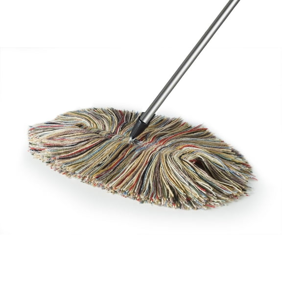 Sladust Big Wooly Multicolored All Wool Floor Dust Mop With Metal Handle