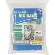 Big Zip Lock Similar Ziploc Zipper Resealable Storage Clear Bags 3MIL Jumbo XL - 5 Pack for Bedroom