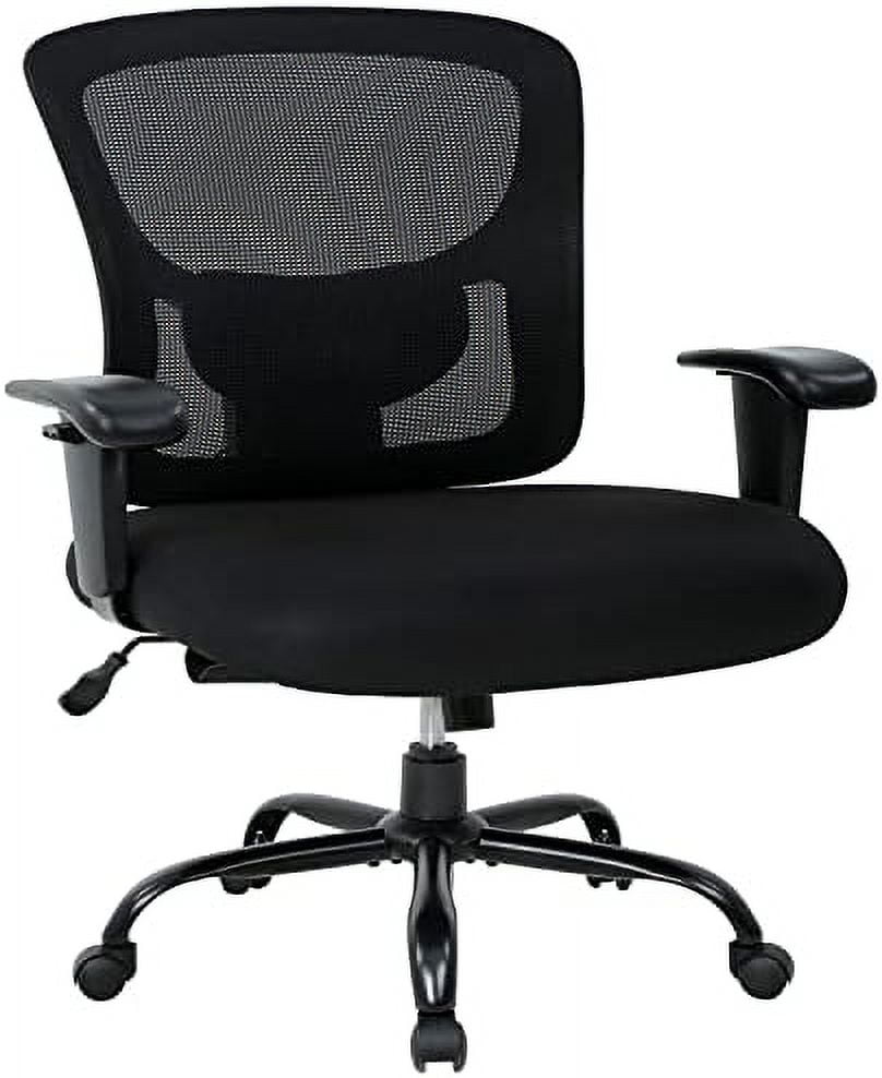 Big & Tall Office Desk 400 lbs Computer Mesh Chair for Heavy People