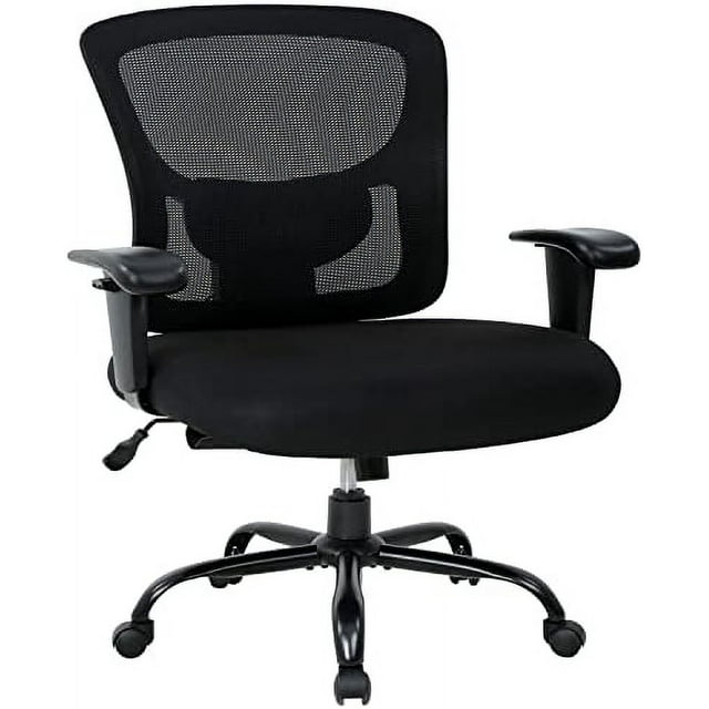 Big & Tall Office Desk 400 lbs Computer Mesh Chair for Heavy People