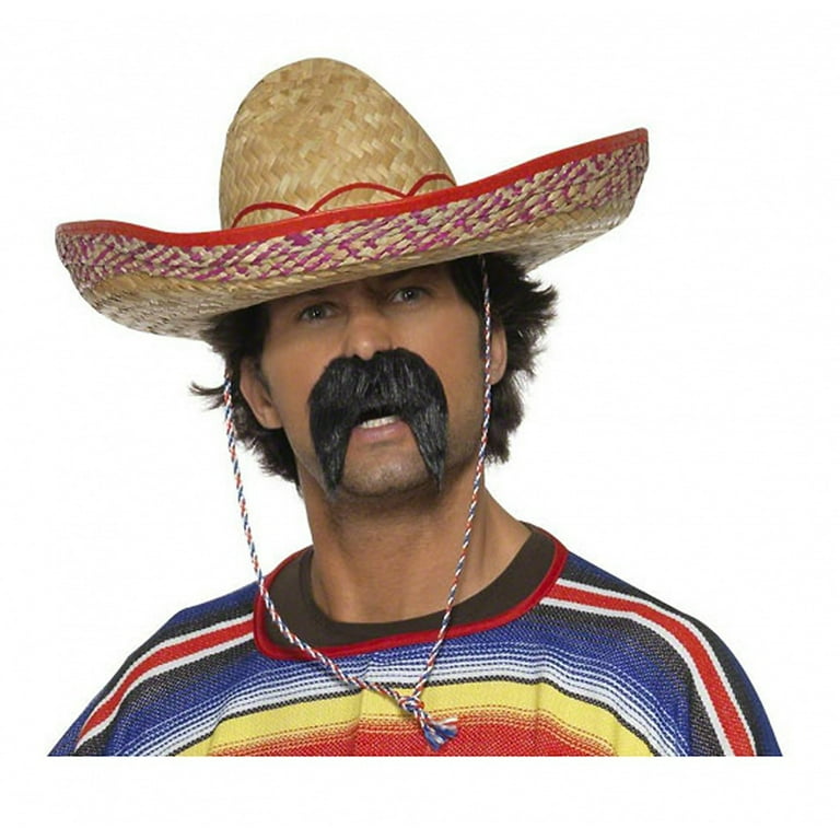 Big & Bushy Gringo Tash Adult Black Big & Bushy Gringo Tash Adult Black
