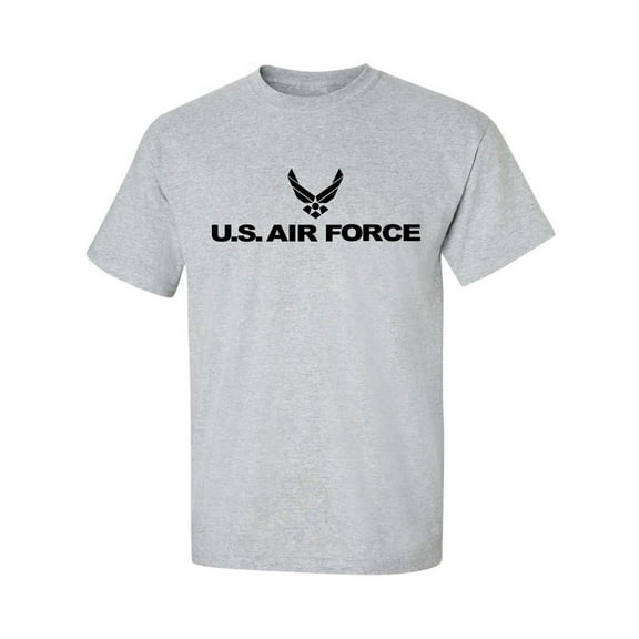 Big and Tall Air Force Short Sleeve Military Style Physical Training Tee in gray