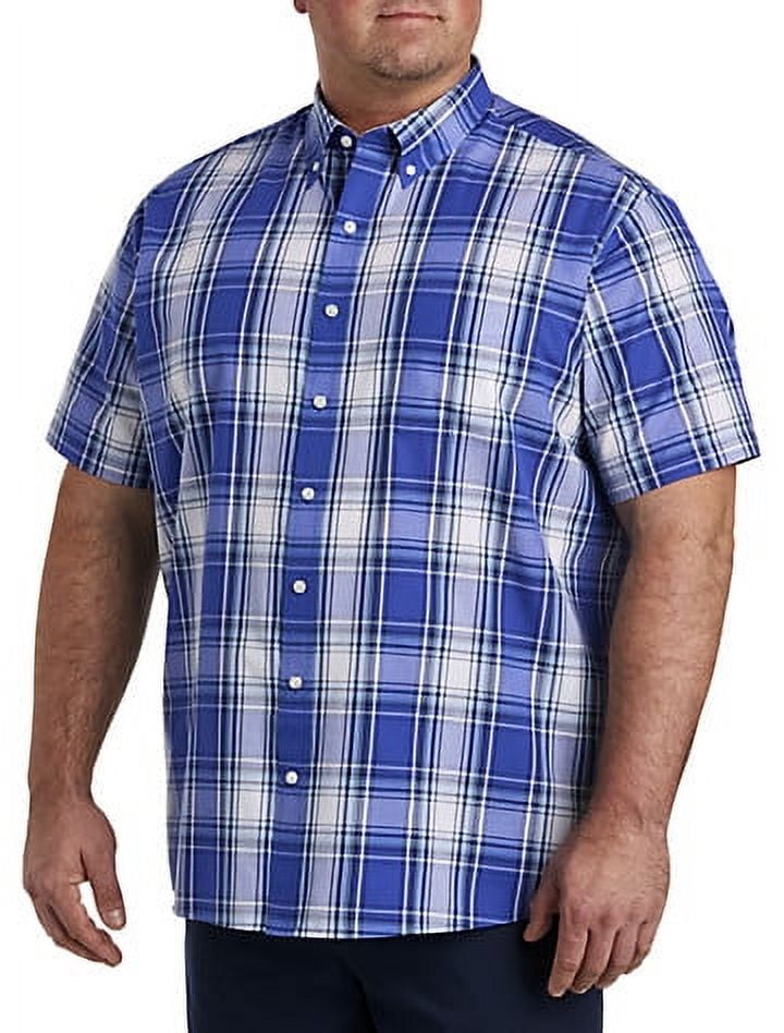 Big and Tall Essentials Plaid Poplin Sport Shirt
