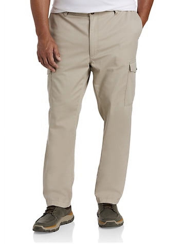 Big and Tall Essentials by DXL Men's Cargo Pants, Khaki, 50W x 34L ...