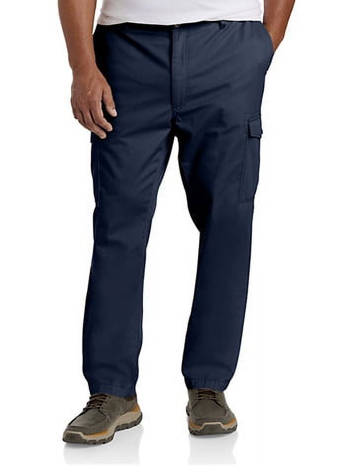 Big and Tall Essentials by DXL Men's Cargo Pants, Navy, 44W x 30L ...