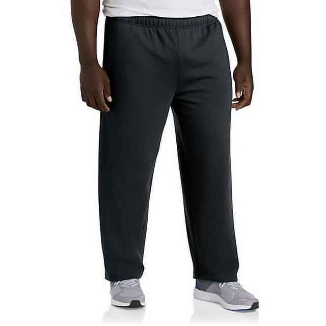 Big and Tall Essentials by DXL Men's Fleece Sweatpants, Black, 2XL ...