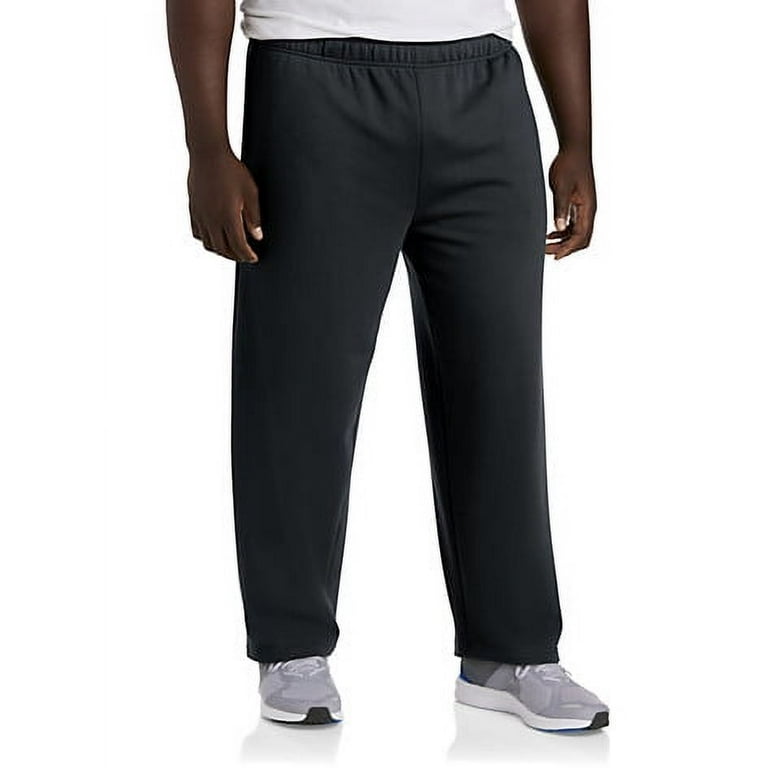 Big and Tall Essentials by DXL Men s Fleece Sweatpants Black 4XL