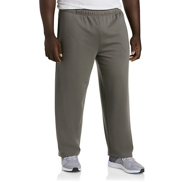Big and Tall Essentials by DXL Men's Fleece Sweatpants, Grey, 2XL