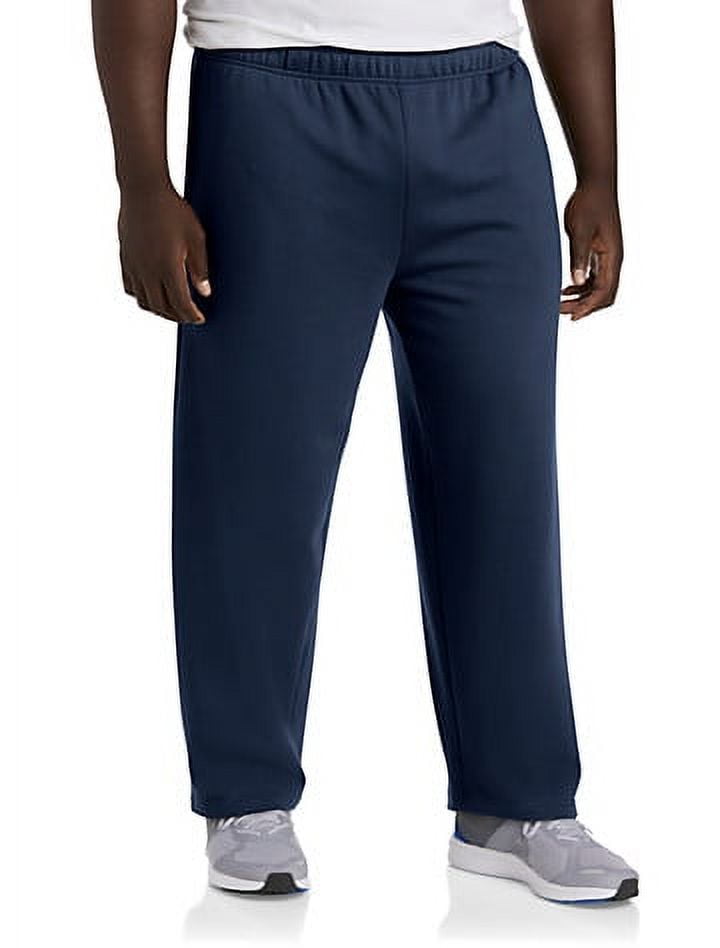 Big and Tall Essentials by DXL Men's Fleece Sweatpants, Navy, 4XL ...