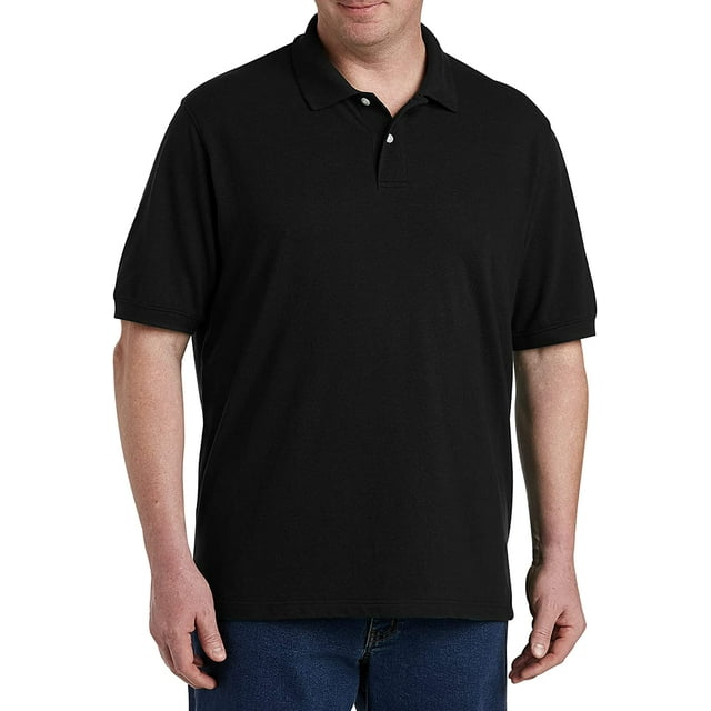 Big and Tall Essentials by DXL Men's Pique Mesh Short-Sleeve Polo Shirt ...