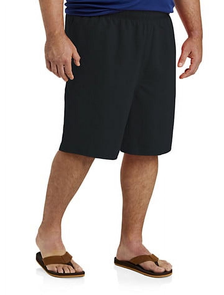 Big and Tall Essentials by DXL Men's QuickDry Swim Trunks, Black, 3XLT