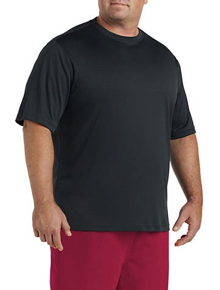 Big and Tall Essentials by DXL Men's QuickDrying Swim TShirt, Black