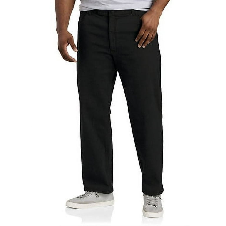 Big and Tall Essentials by DXL Men s Relaxed Fit Jeans Black 44W x 28L