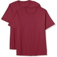 thumbnail image 1 of Big and Tall Essentials by DXL Men's Short-Sleeve Crewneck T-Shirt, Red, 6XLT, Pack of 2, 1 of 6