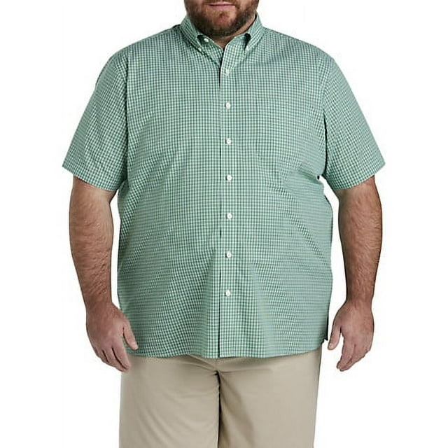 Big and Tall Essentials by DXL Men's Short Sleeve Plaid Sport Shirt ...