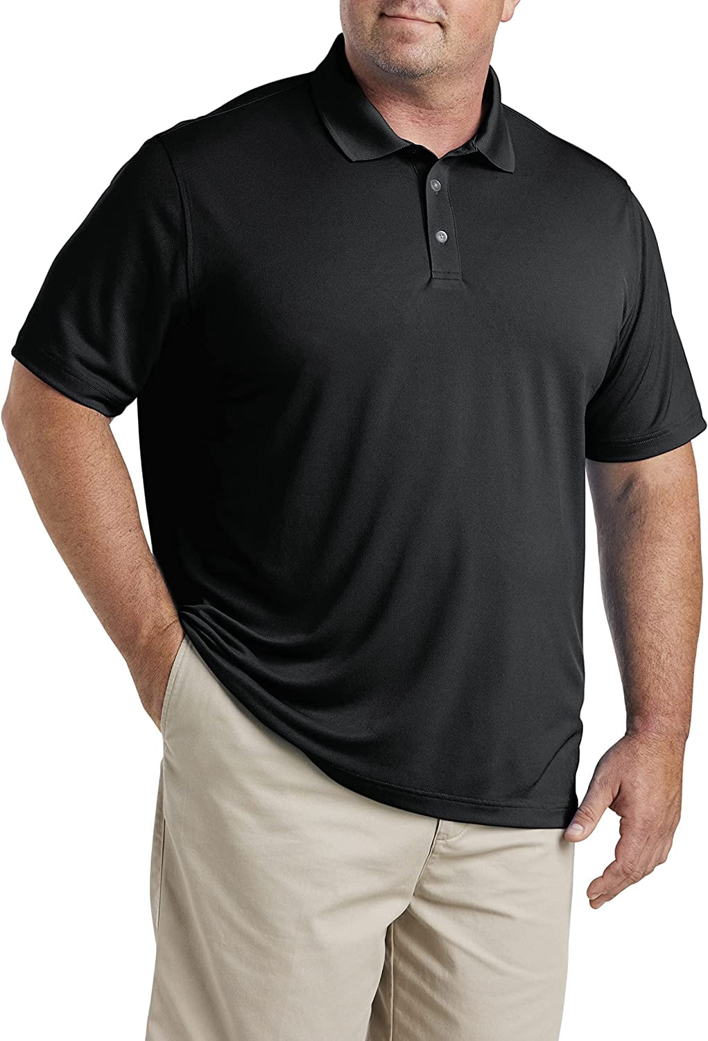 DXL Men's Big and Tall Short Sleeve Performance Solid Golf Polo Shirt ...
