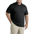 thumbnail image 1 of Big and Tall Essentials by DXL Men's Solid Golf Polo Shirt, Black, 6XLT, 1 of 6