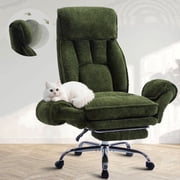 Big and Tall Office Chair with Adjuatable Armrests and Headrest, Ergonomic High Back Criss Cross Chair ,Reclining Desk Chair With Footrest,Executive Computer Ch