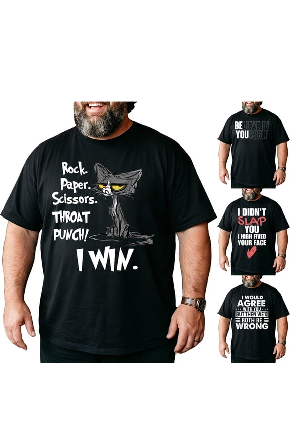 Big and Tall Funny Shirts Men Hilarious Sarcastic Quote Saying Cotton Graphic Tee 3XL T0 5I0N W29