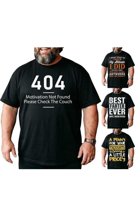 Big and Tall Funny Shirts Men Hilarious Sarcastic Quote Saying Cotton Graphic Tee 4XLT T0 5I0N W01