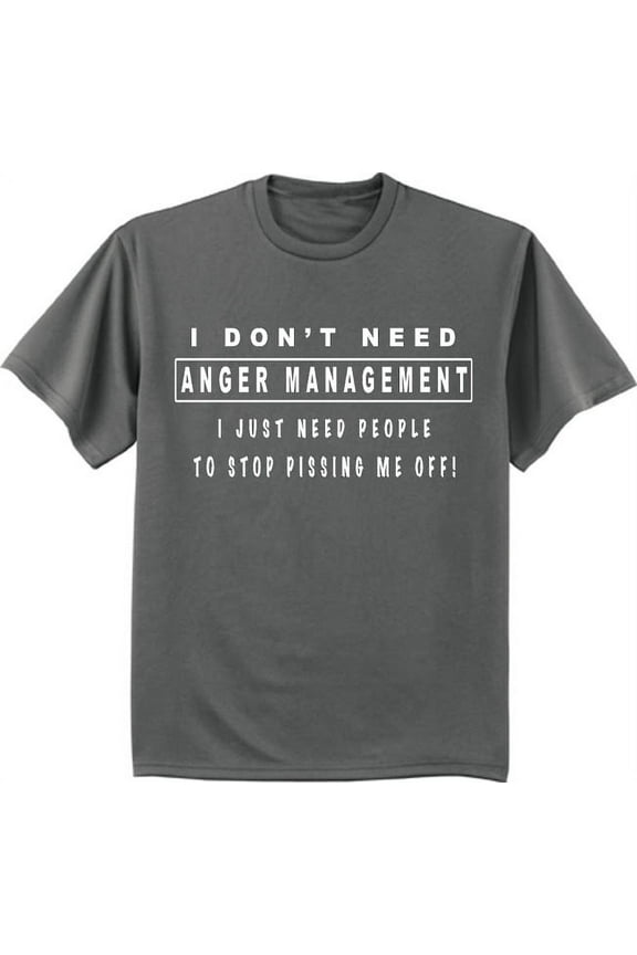 Big and Tall Graphic Tee Anger Management Funny T-shirt
