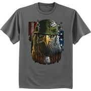 DECKED OUT DUDS Big and Tall Graphic Tee Military Eagle T-shirt