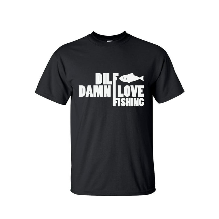 Big and Tall Graphic Tees- Damn I Love Fishing Outdoor Shirts For
