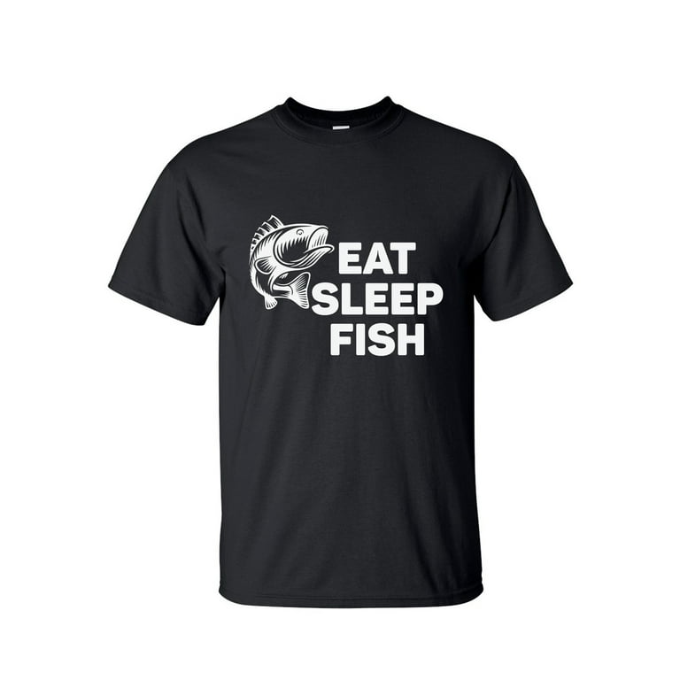 Big and Tall Graphic Tees - Eat Sleep Fish Fisher Shirts For Men