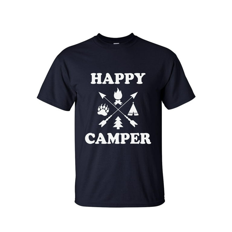 Big and Tall Graphic Tees - Happy Camper Outdoor Shirts For Men