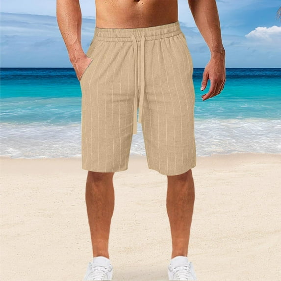 Big and Tall Gym Shorts for Men Slim Fit Shorts for Men Atheltic Shorts Mens Stretchy Shorts Men Soccer Shorts Cheap Shorts for Men, Khaki, L